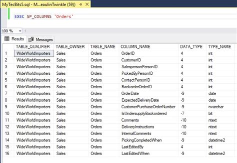 column names that are similar to built in sql server